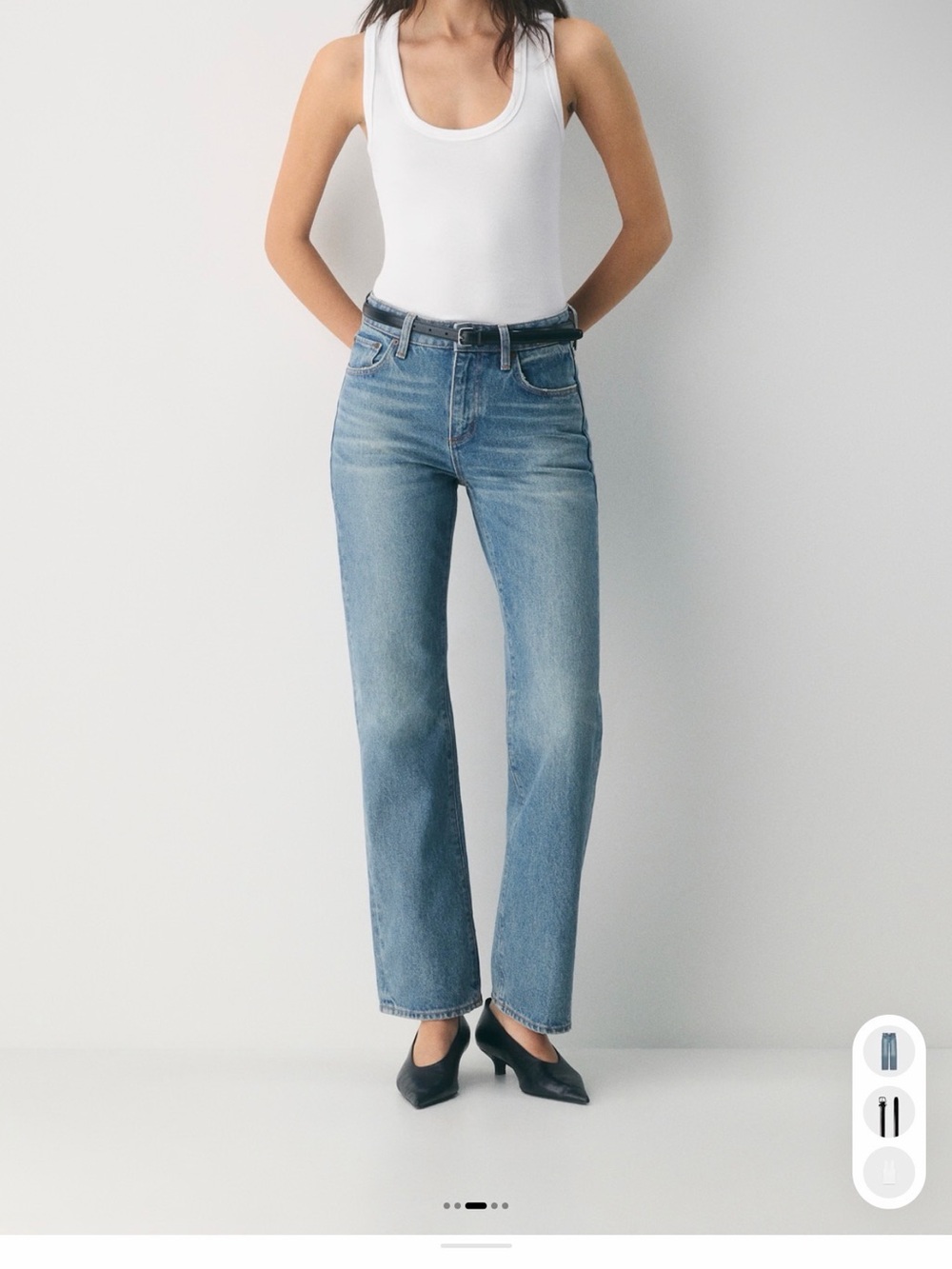 Denim Forum Sharon Classic Mid-Rise Straight Jean
